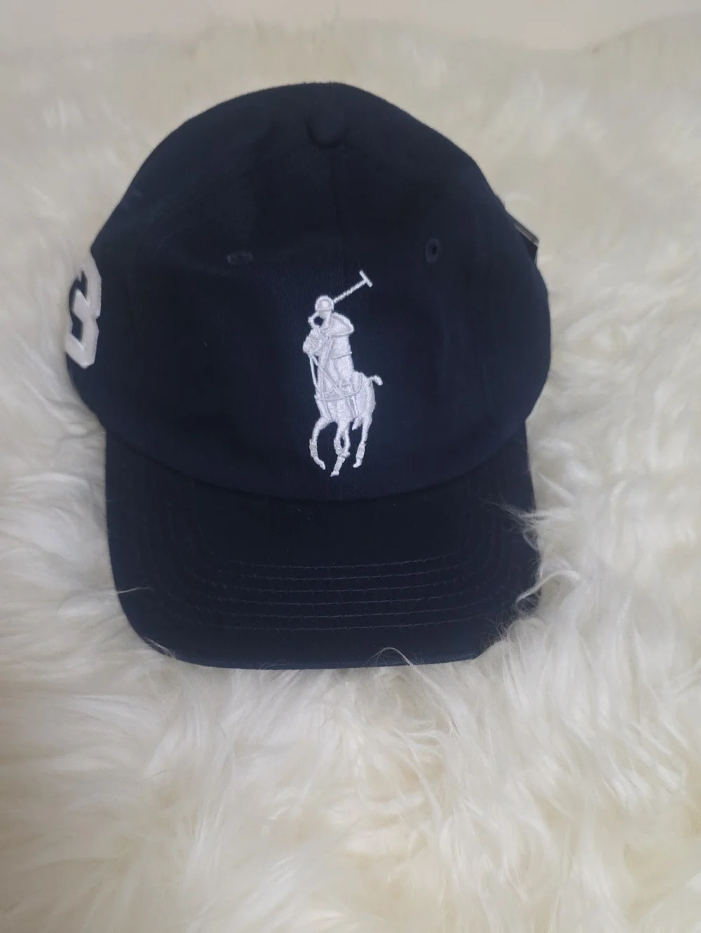 Polo by Ralph Lauren Navy Cap with White Polo Player Embroidery